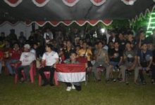 Nobar Timnas Indonesia Versus Uzbekistan Meriah dan Ramai